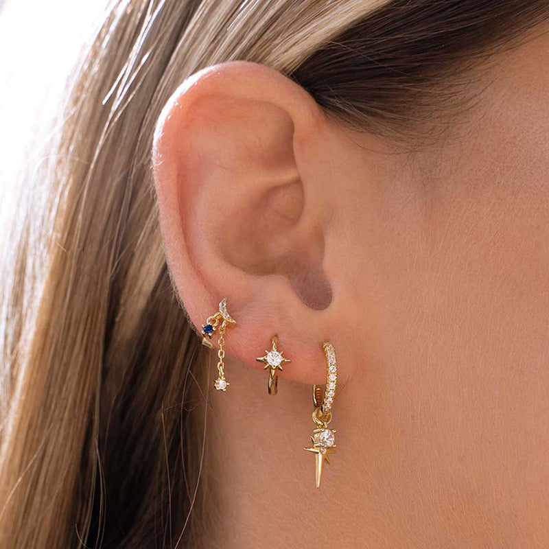 INLAY EARRINGS ( Set of 3 )