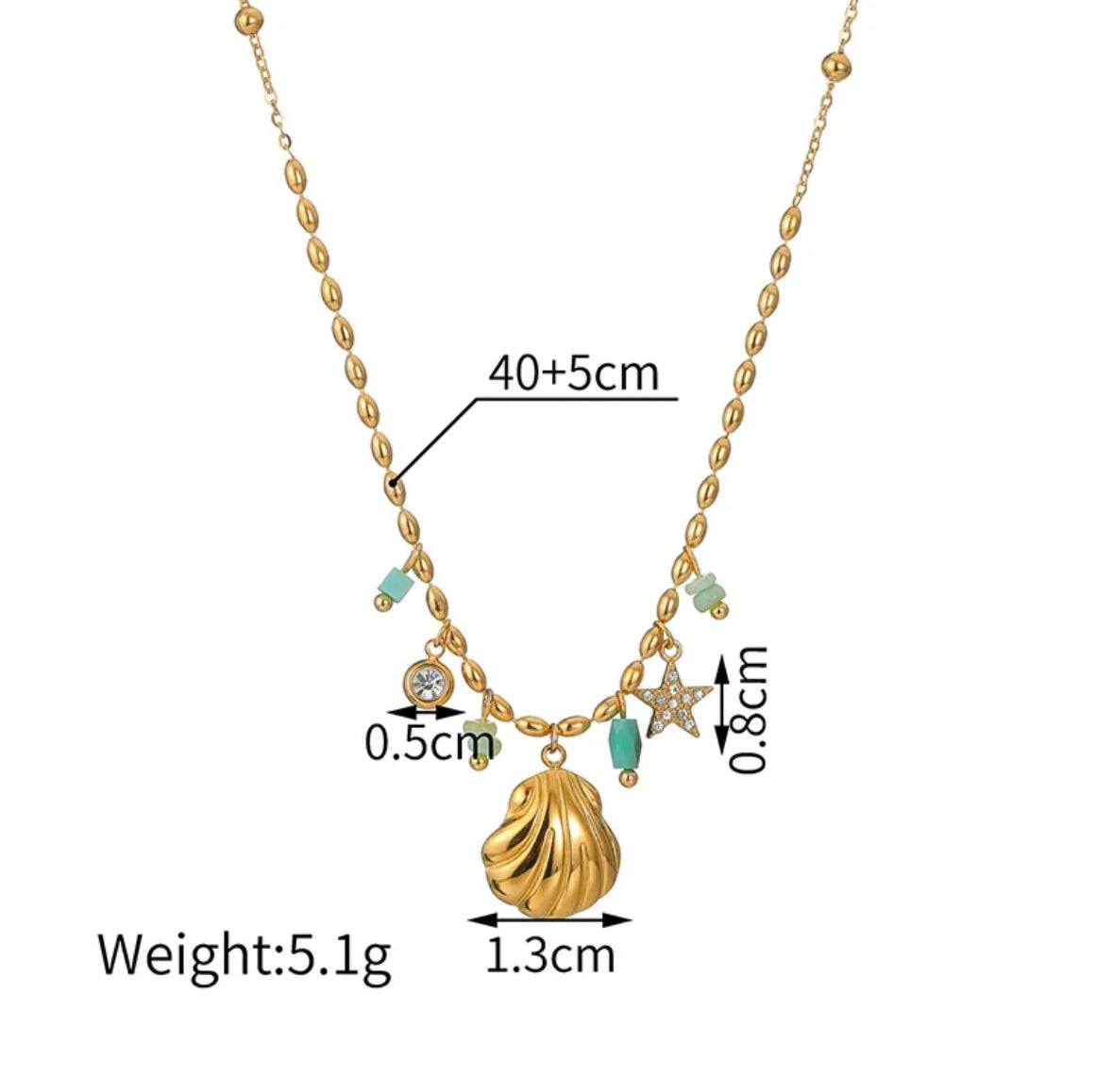 SEAMIST CHARM NECKLACE