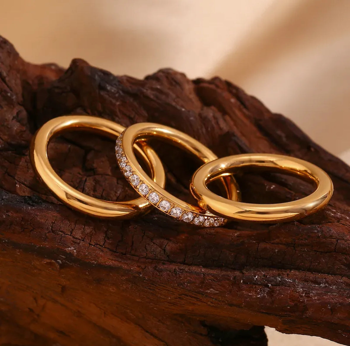 DIANA RINGS( set of 3 rings )