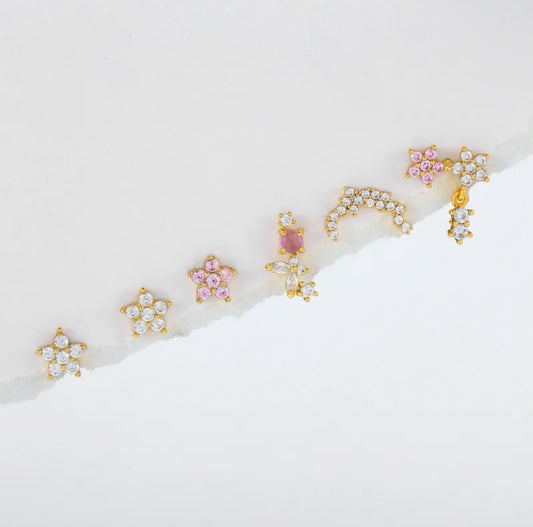 FLORA EARRINGS SET ( Set of 6 )