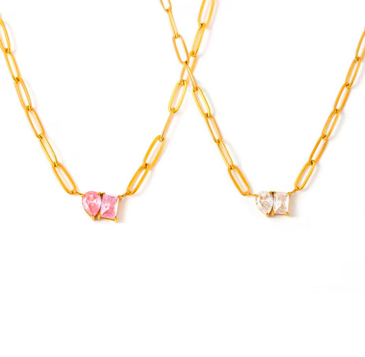 DOUBLE DIAMOND NECKLACE