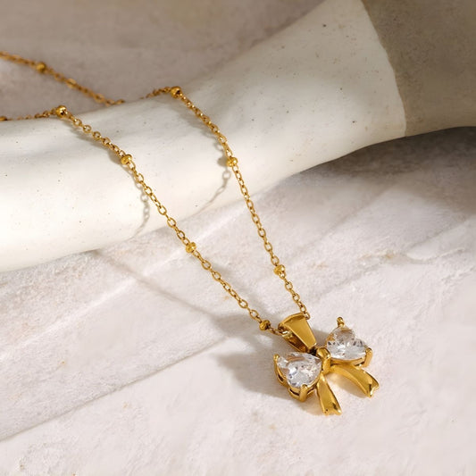 BOW SHINE NECKLACE