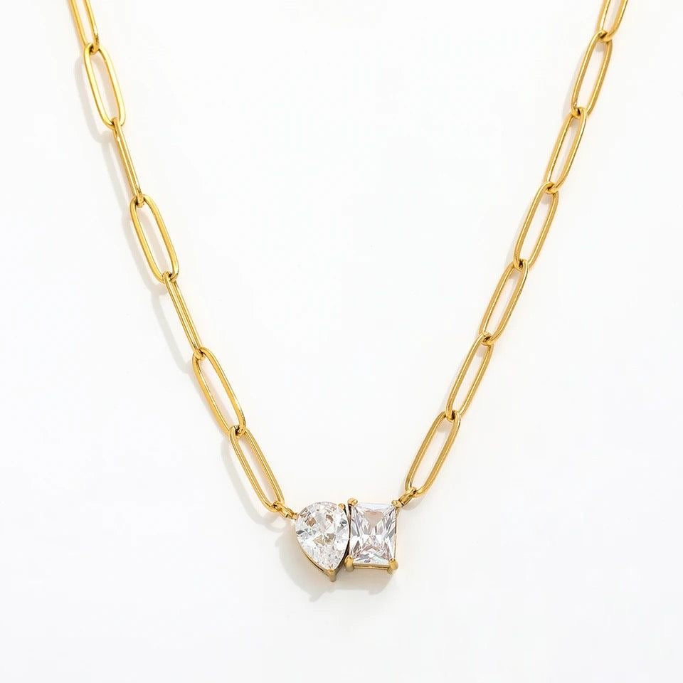 DOUBLE DIAMOND NECKLACE