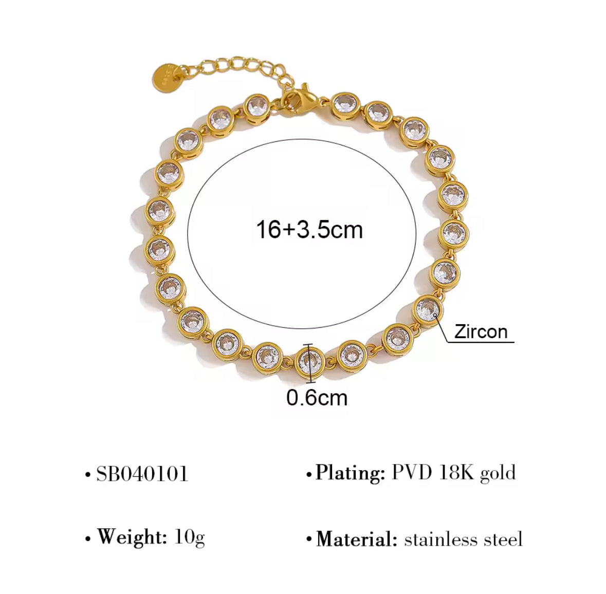 BEZEL CRYSTAL BRACELET