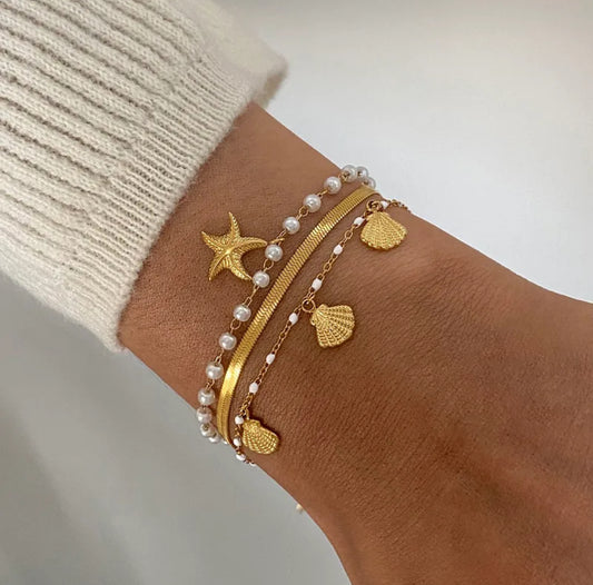 OCEAN CHARM BRACELET (Set of 3)