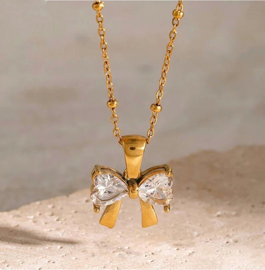 BOW SHINE NECKLACE