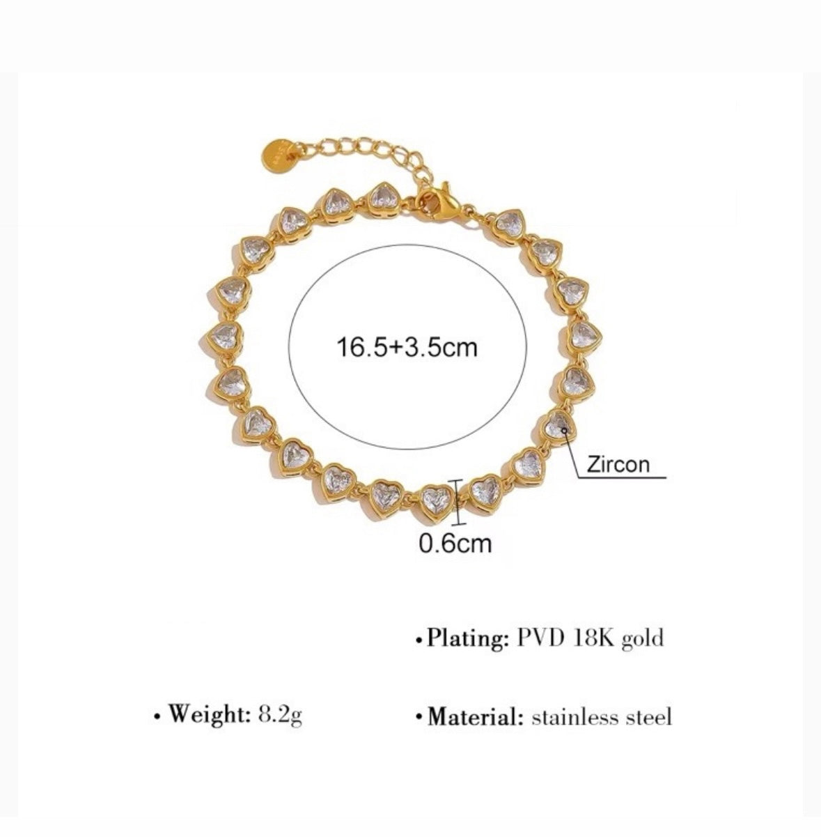 HEART CRYSTAL BRACELET