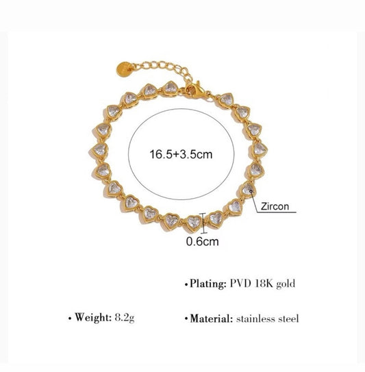 HEART CRYSTAL BRACELET