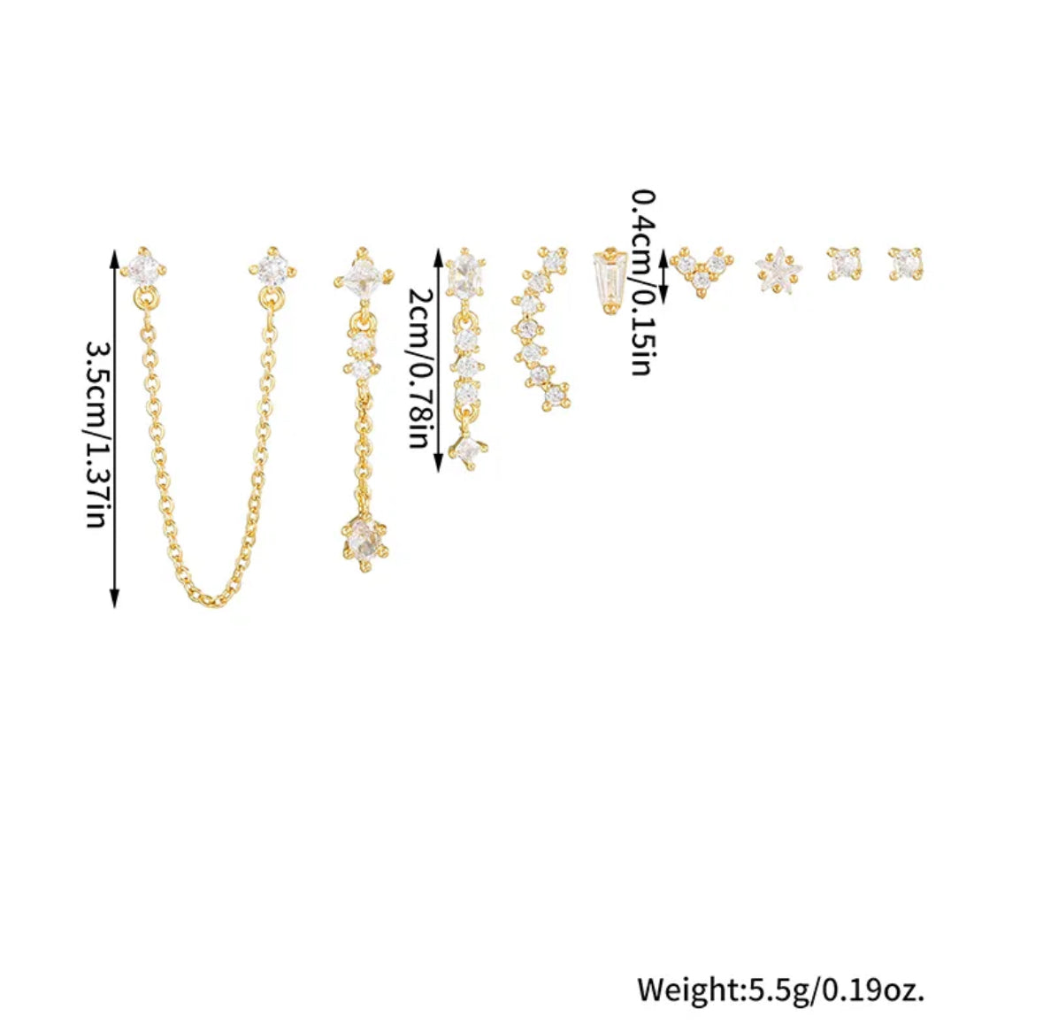 STARDUST EARRINGS (Set of 9)