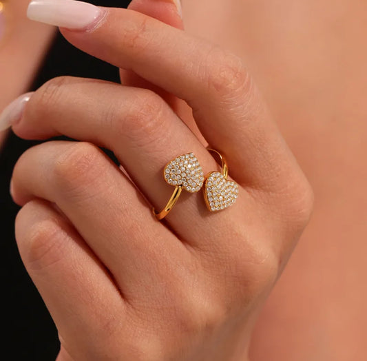 TWIN HEARTS RING