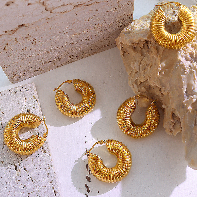 CHUNKY SPIRAL EARRINGS